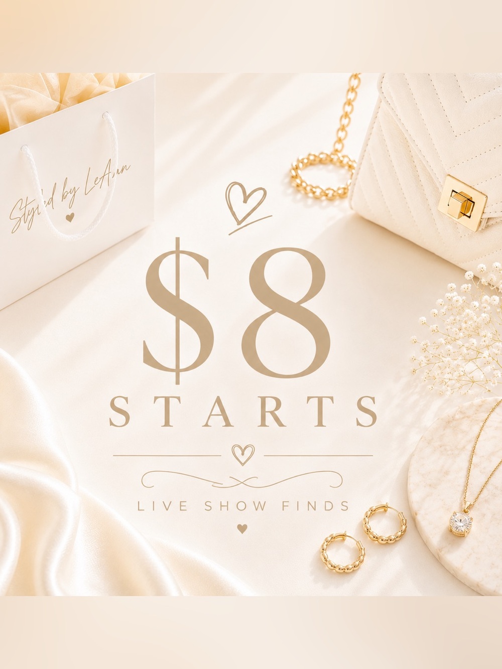 ✨ $8 Starts | Live Show Finds